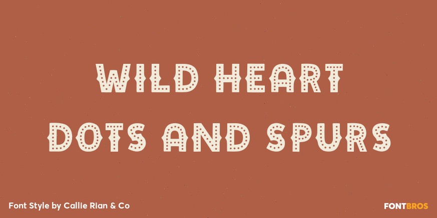 Wild Heart Dots and Spurs Poster