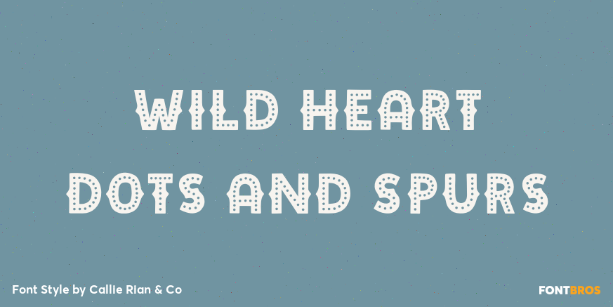 Wild Heart Dots and Spurs Poster