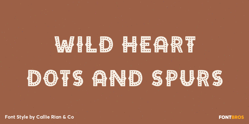 Wild Heart Dots and Spurs Poster