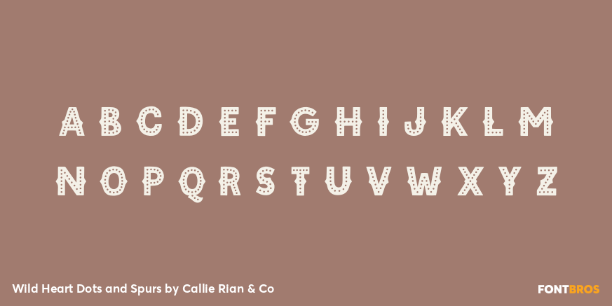Wild Heart Dots and Spurs Font Poster #1