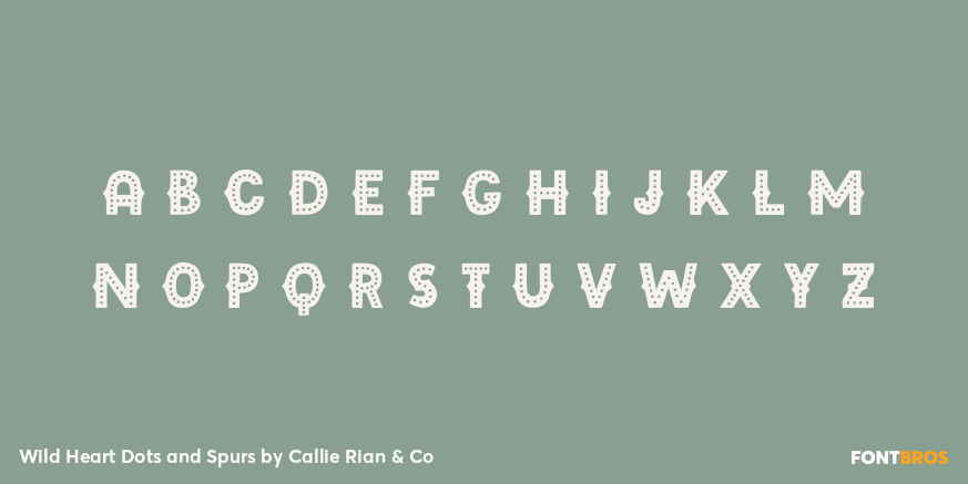 Wild Heart Dots and Spurs Font Poster #1