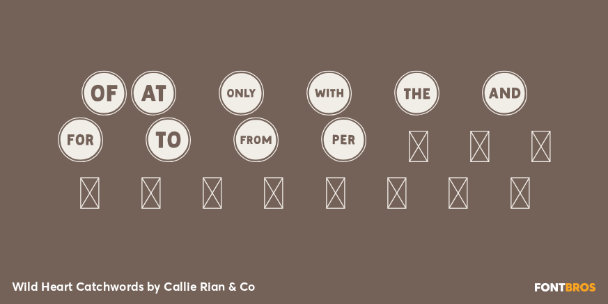 Wild Heart Catchwords Font Poster #1