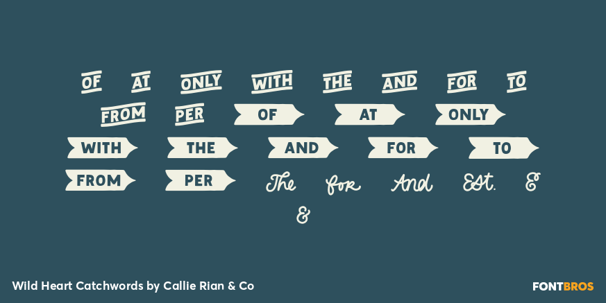 Wild Heart Catchwords Font Poster #2