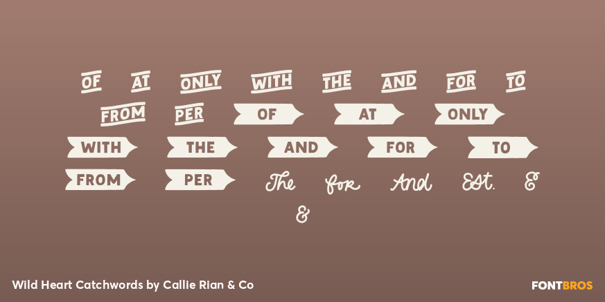 Wild Heart Catchwords Font Poster #1