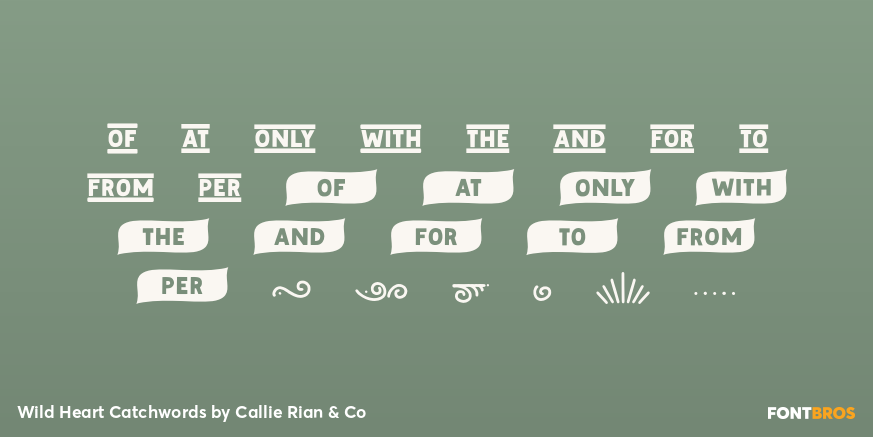 Wild Heart Catchwords Font Poster #1