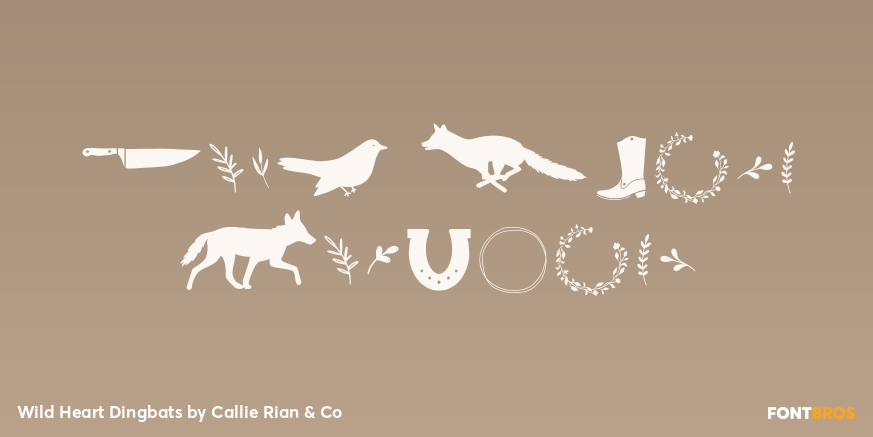 Wild Heart Dingbats Poster