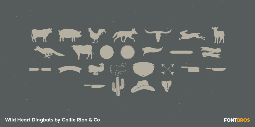 Wild Heart Dingbats Font Poster #2