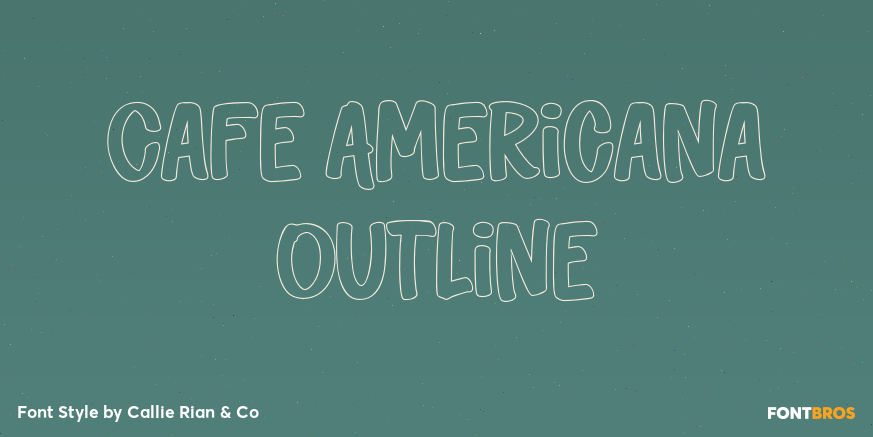 Cafe Americana Outline Poster