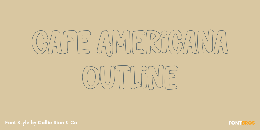 Cafe Americana Outline Poster