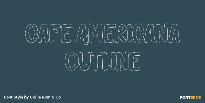 Cafe Americana Outline Poster