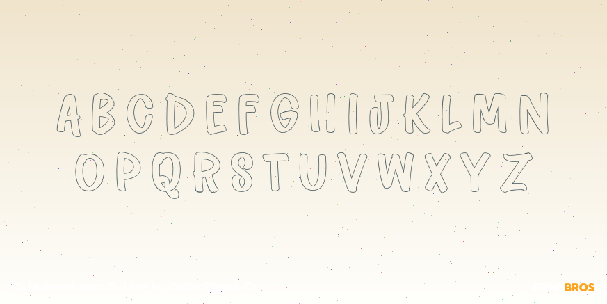 Cafe Americana Outline Font Poster #2