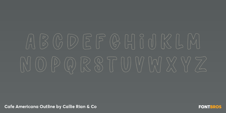 Cafe Americana Outline Font Poster #3