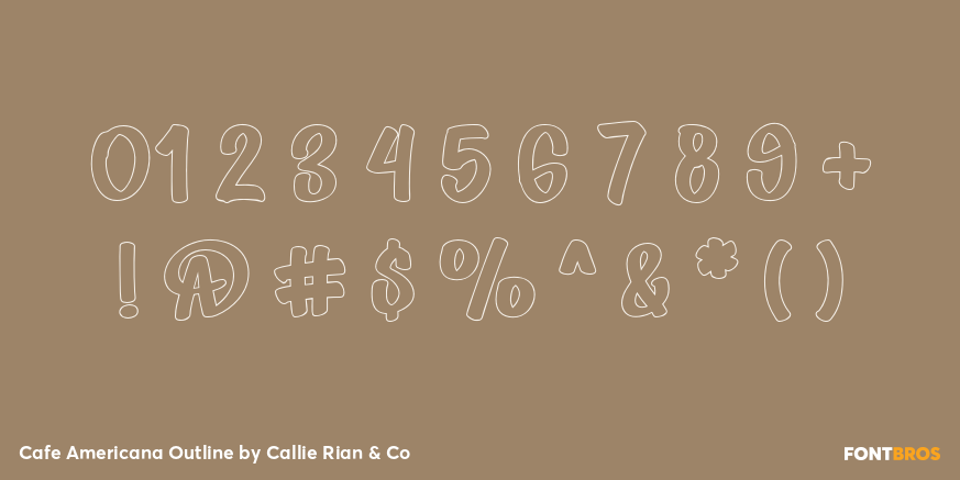 Cafe Americana Outline Font Poster #4