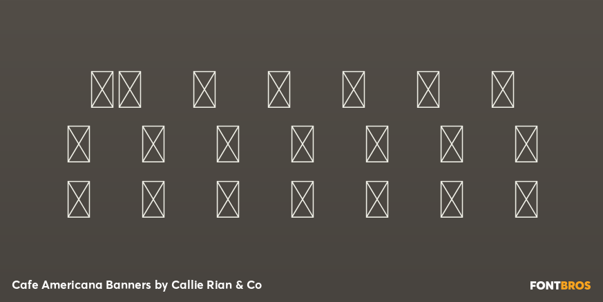 Cafe Americana Banners Font Poster #1