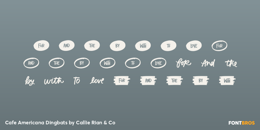 Cafe Americana Dingbats Font Poster #1
