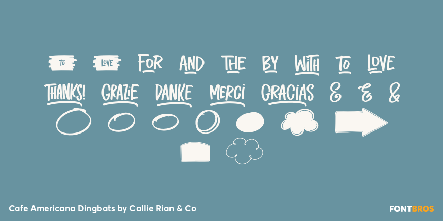 Cafe Americana Dingbats Font Poster #1