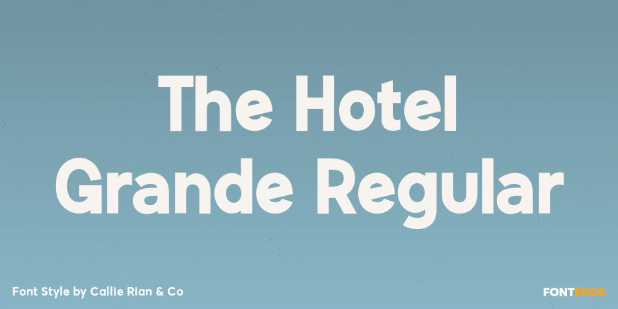 The Hotel Grande Regular Font Poster #1