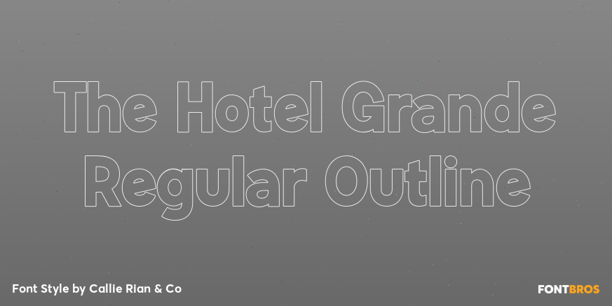 The Hotel Grande Regular Outline Poster