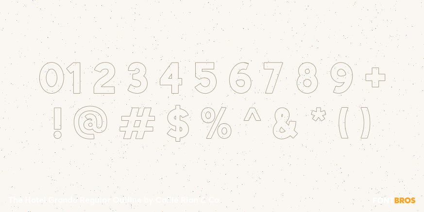The Hotel Grande Regular Outline Font Poster #1