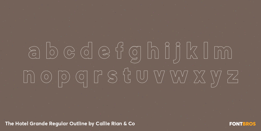 The Hotel Grande Regular Outline Font Poster #1
