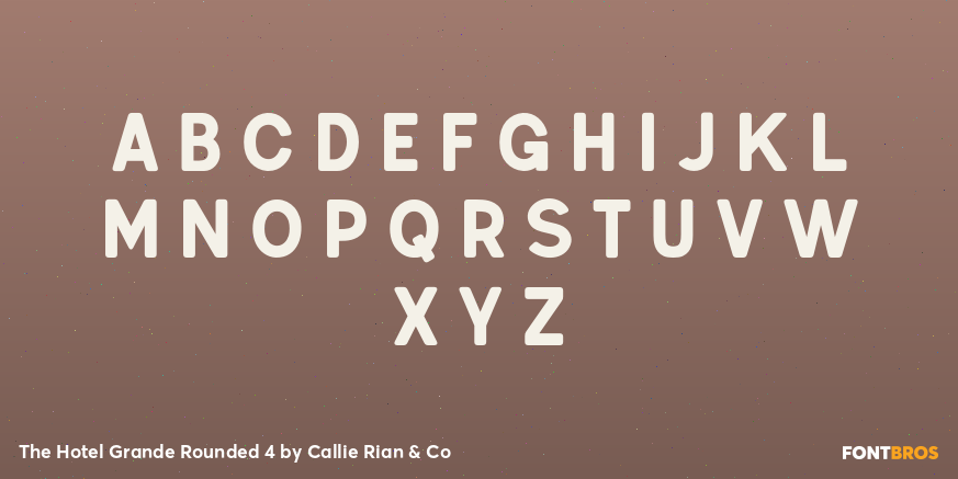 The Hotel Grande Rounded 4 Font Poster #1