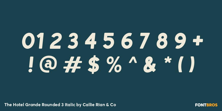 The Hotel Grande Rounded 3 Italic Font Poster #1