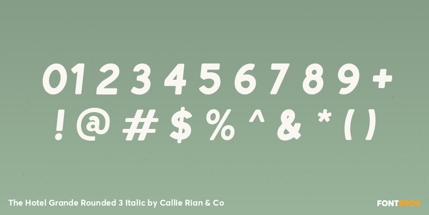 The Hotel Grande Rounded 3 Italic Font Poster #4