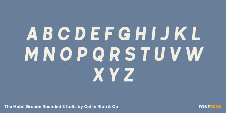 The Hotel Grande Rounded 3 Italic Font Poster #1