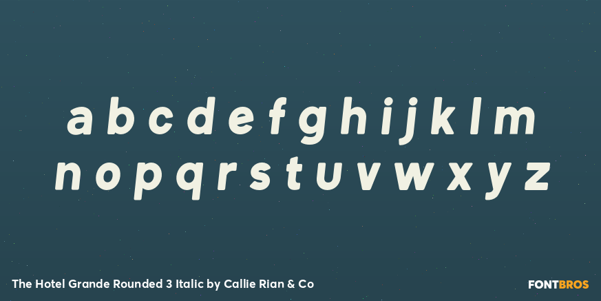 The Hotel Grande Rounded 3 Italic Font Poster #1