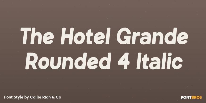 The Hotel Grande Rounded 4 Italic Poster