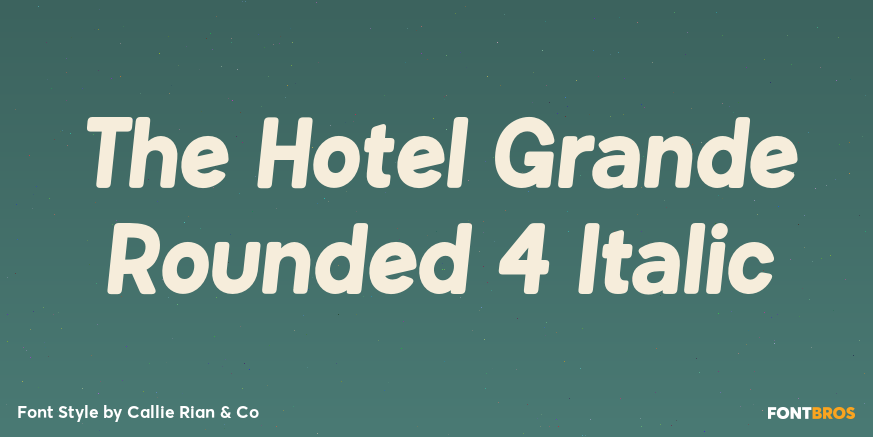 The Hotel Grande Rounded 4 Italic Poster
