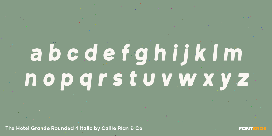 The Hotel Grande Rounded 4 Italic Font Poster #3