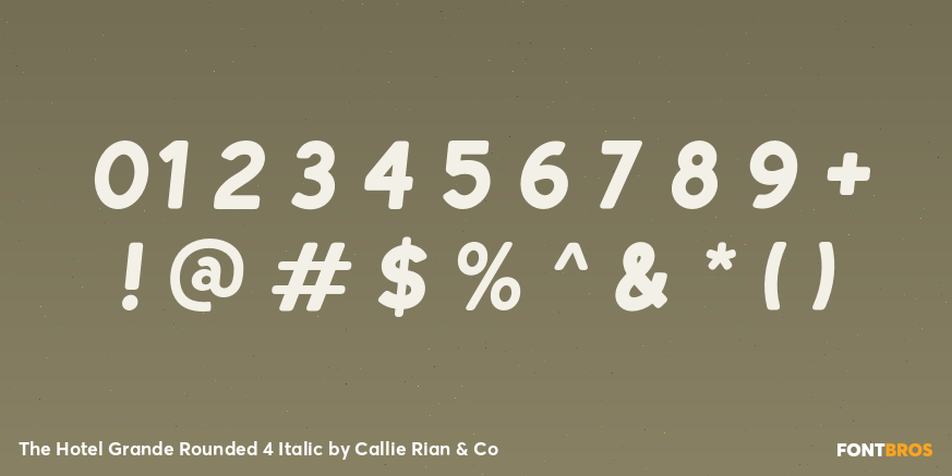 The Hotel Grande Rounded 4 Italic Font Poster #4