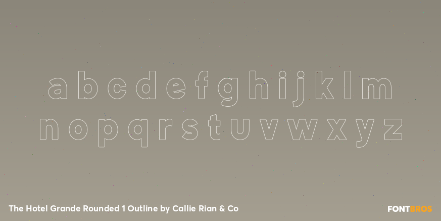 The Hotel Grande Rounded 1 Outline Font Poster #3