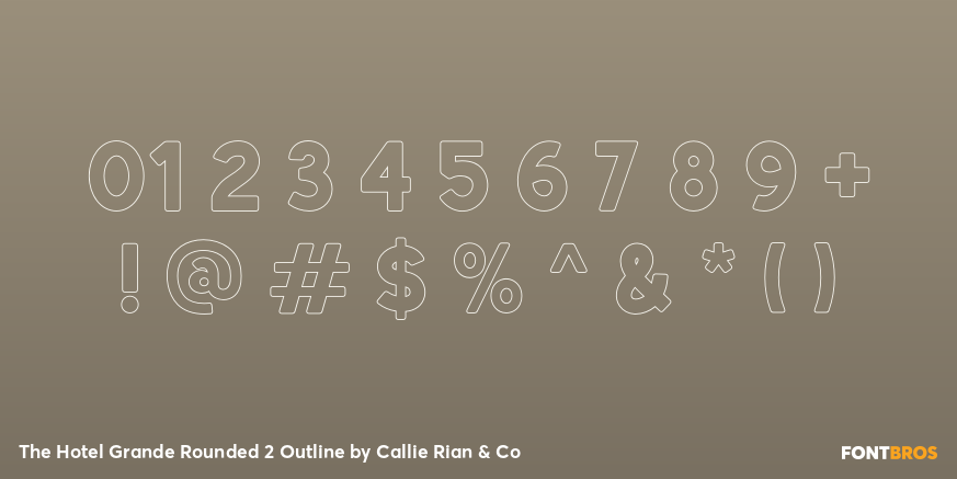 The Hotel Grande Rounded 2 Outline Font Poster #1