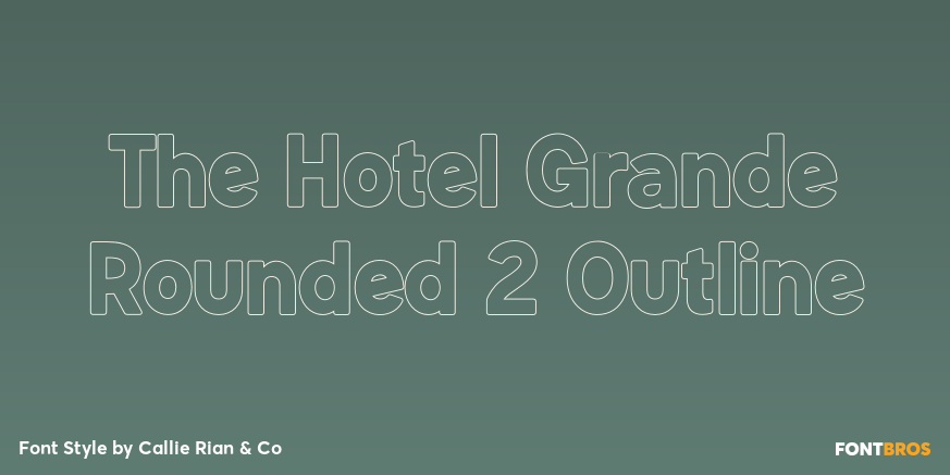 The Hotel Grande Rounded 2 Outline Poster