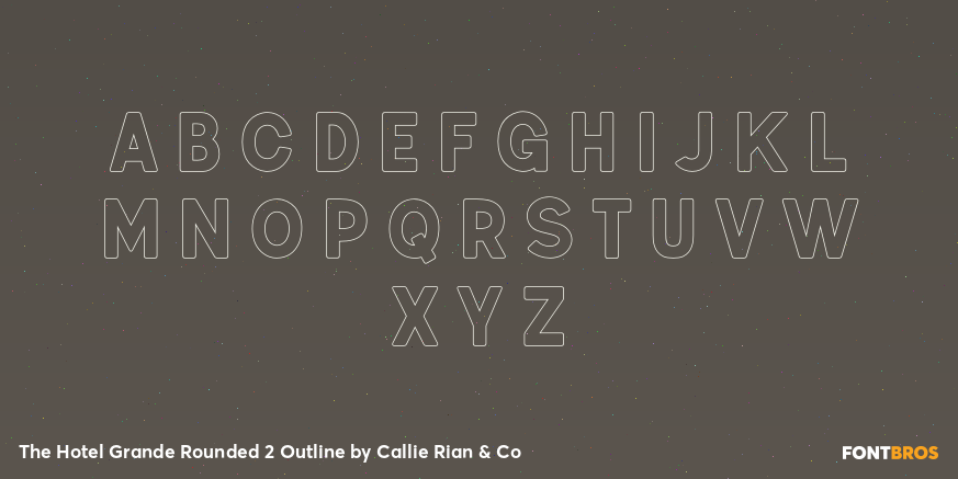 The Hotel Grande Rounded 2 Outline Font Poster #1