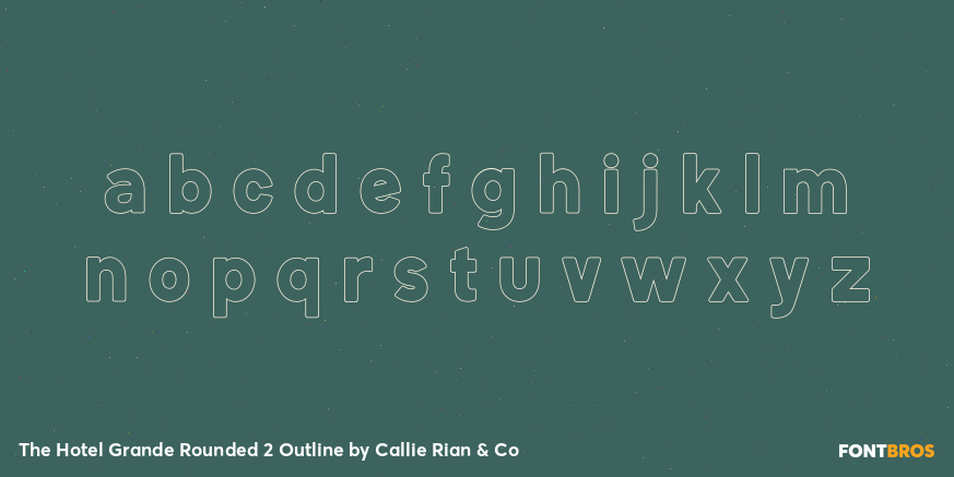 The Hotel Grande Rounded 2 Outline Font Poster #1