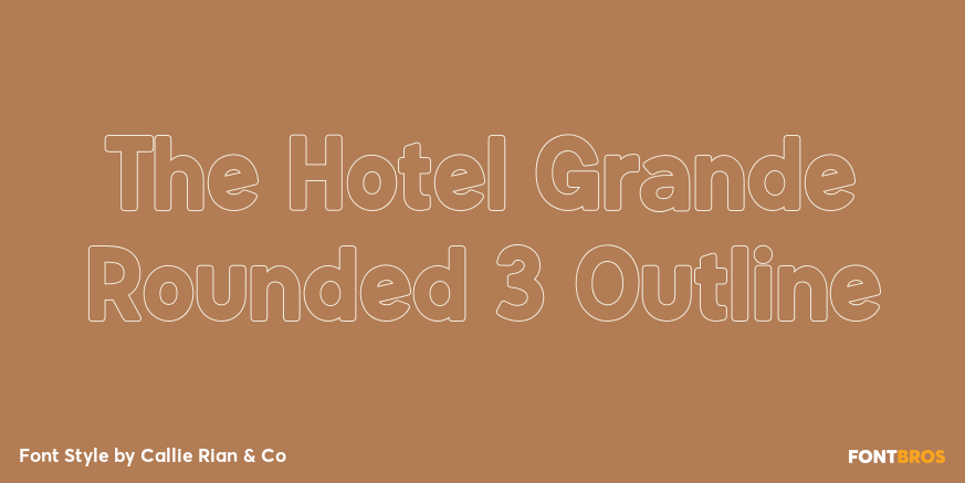 The Hotel Grande Rounded 3 Outline Poster
