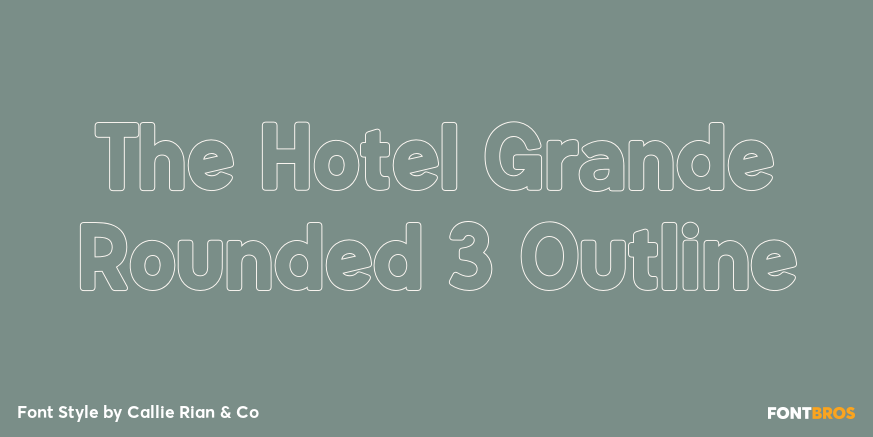 The Hotel Grande Rounded 3 Outline Poster