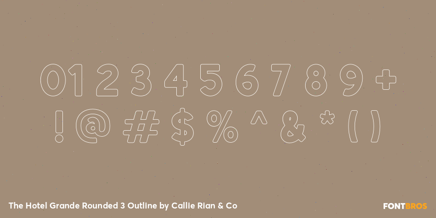 The Hotel Grande Rounded 3 Outline Font Poster #1