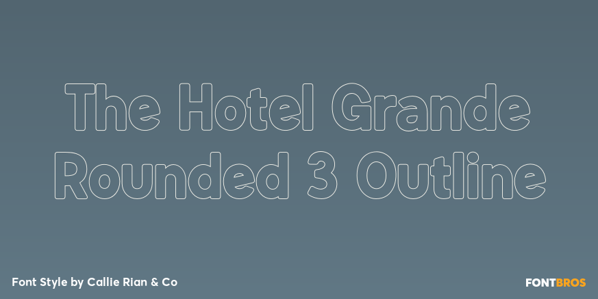 The Hotel Grande Rounded 3 Outline Poster