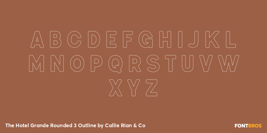 The Hotel Grande Rounded 3 Outline Font Poster #1