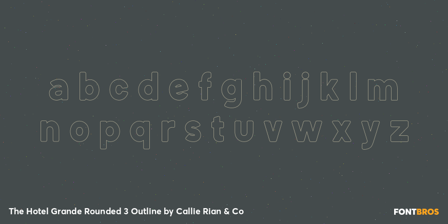 The Hotel Grande Rounded 3 Outline Font Poster #1