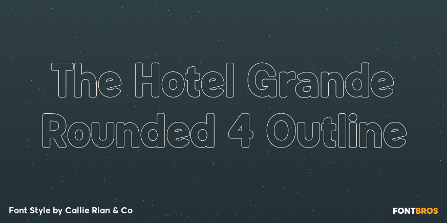 The Hotel Grande Rounded 4 Outline Poster