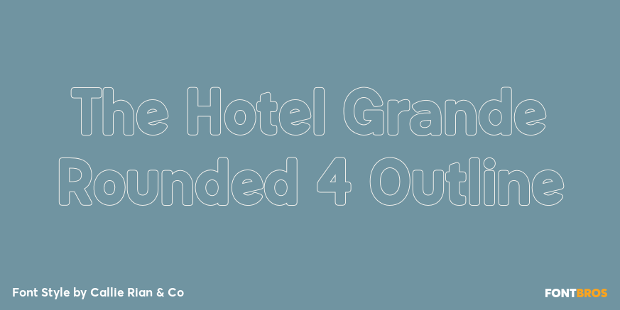 The Hotel Grande Rounded 4 Outline Poster
