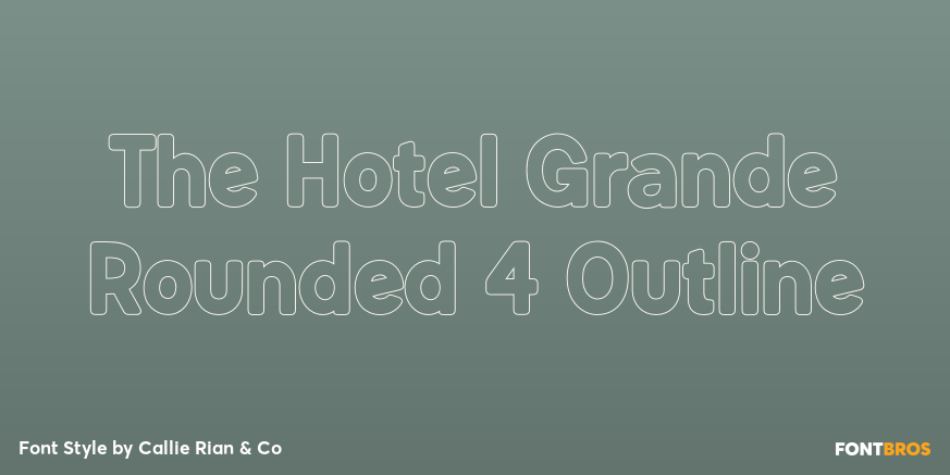 The Hotel Grande Rounded 4 Outline Poster