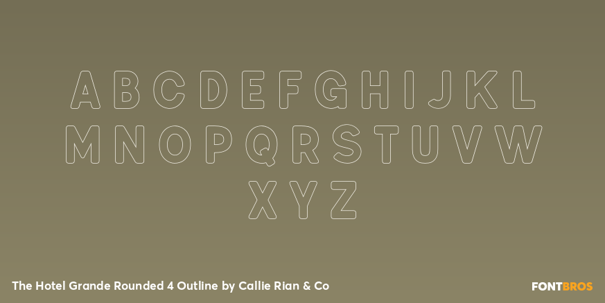 The Hotel Grande Rounded 4 Outline Font Poster #2