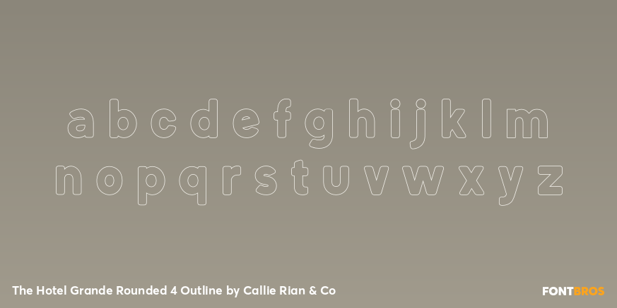 The Hotel Grande Rounded 4 Outline Font Poster #3