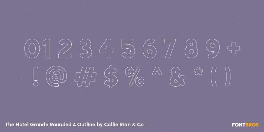 The Hotel Grande Rounded 4 Outline Font Poster #4